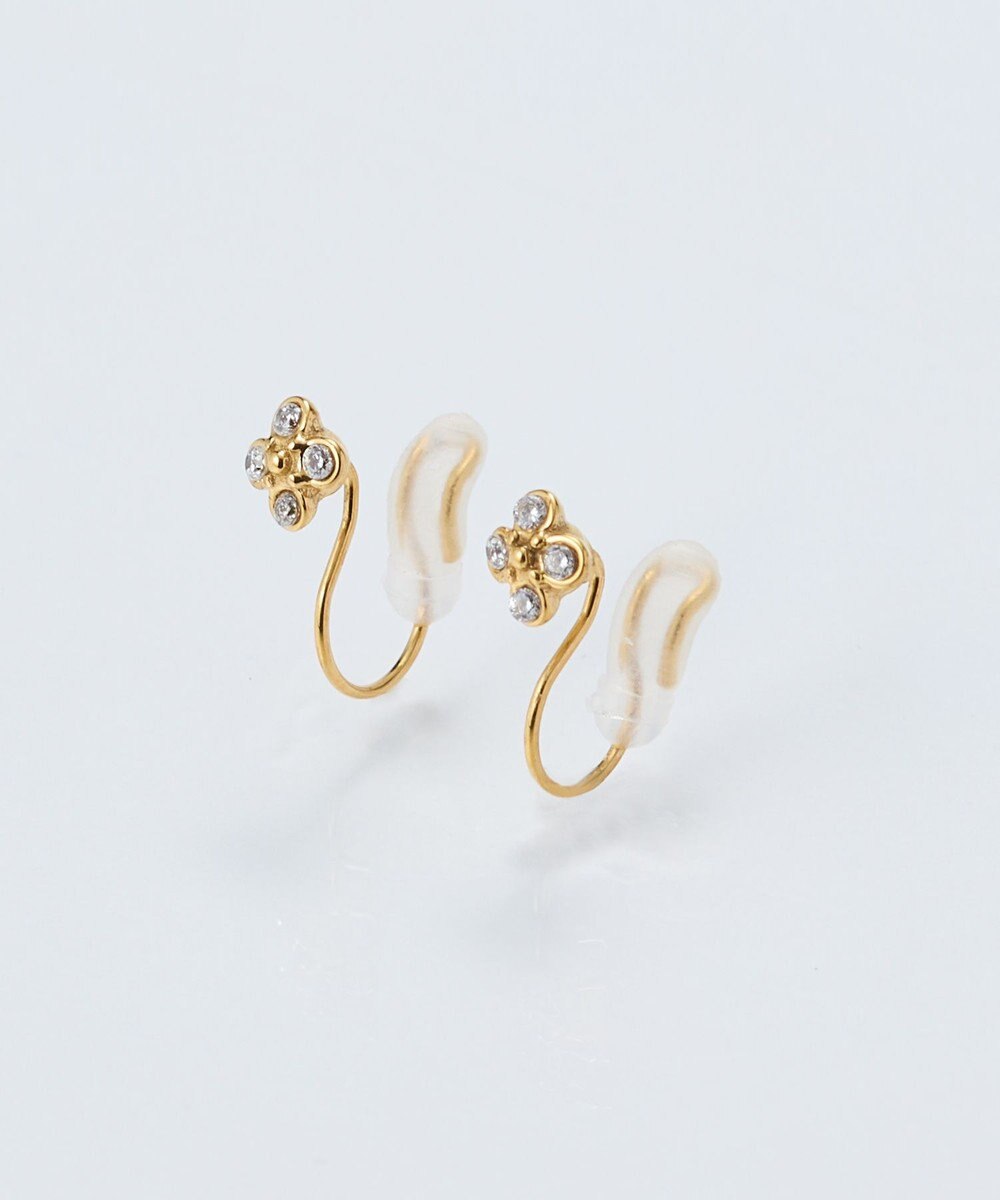 Phoebe 【痛くないシリーズ/金属アレルギー対応】タイニーフローラライトフィットイヤリング/サージカルステンレス ゴールド 