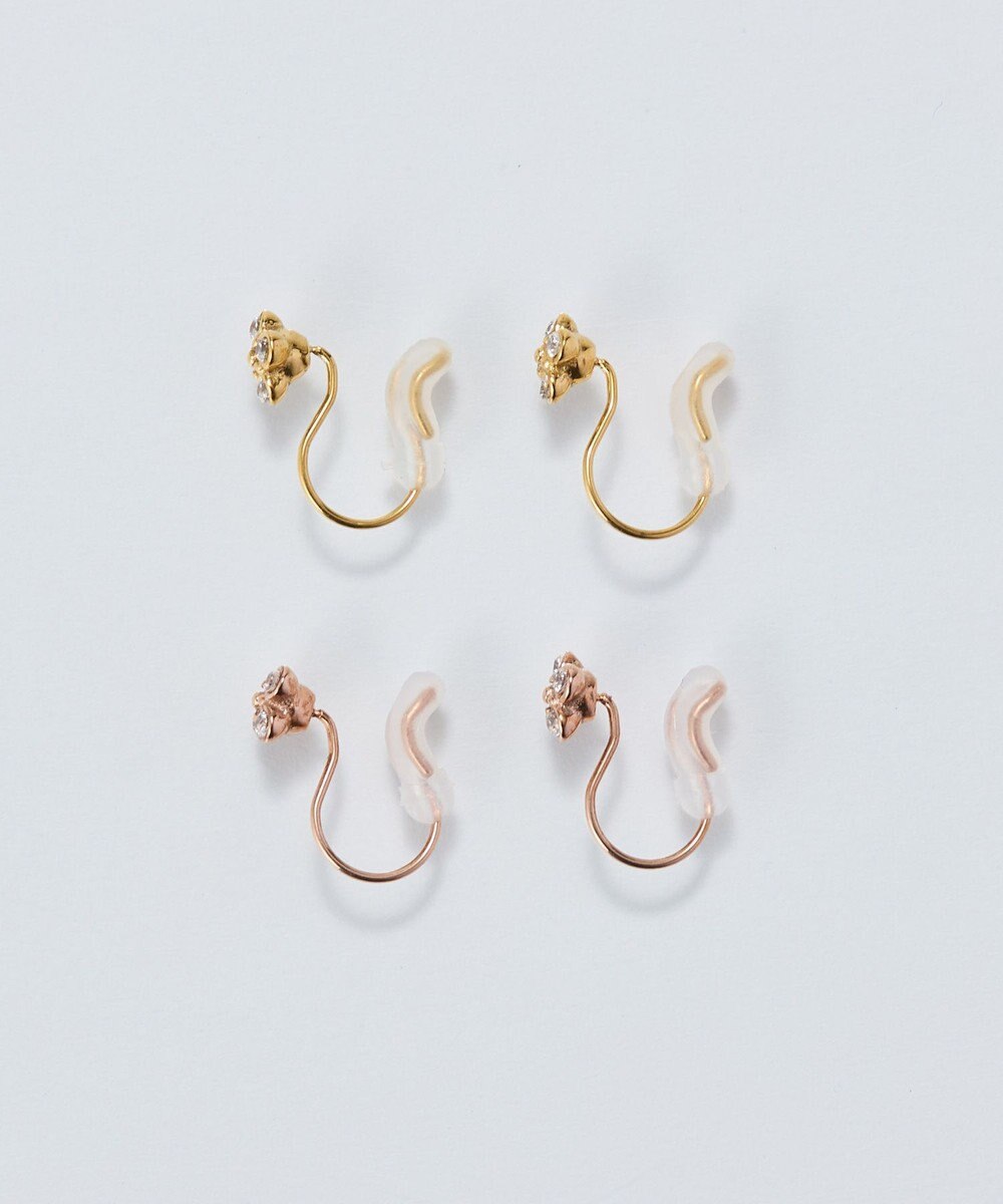 Phoebe 【痛くないシリーズ/金属アレルギー対応】タイニーフローラライトフィットイヤリング/サージカルステンレス ゴールド 