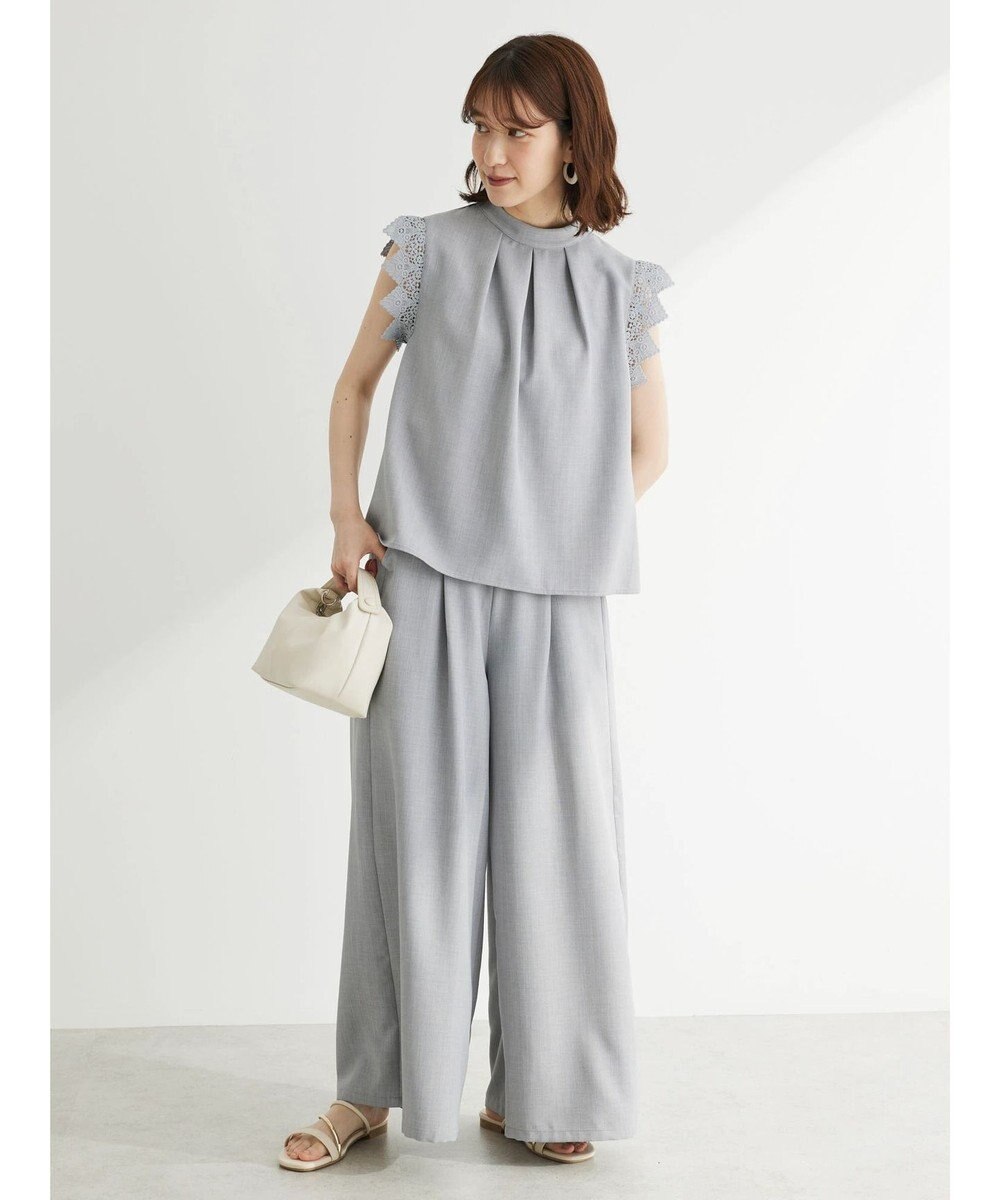 Green Parks ・ＥＬＥＮＣＡＲＥ　ＤＵＥ　リネンライクレースブラウス 
