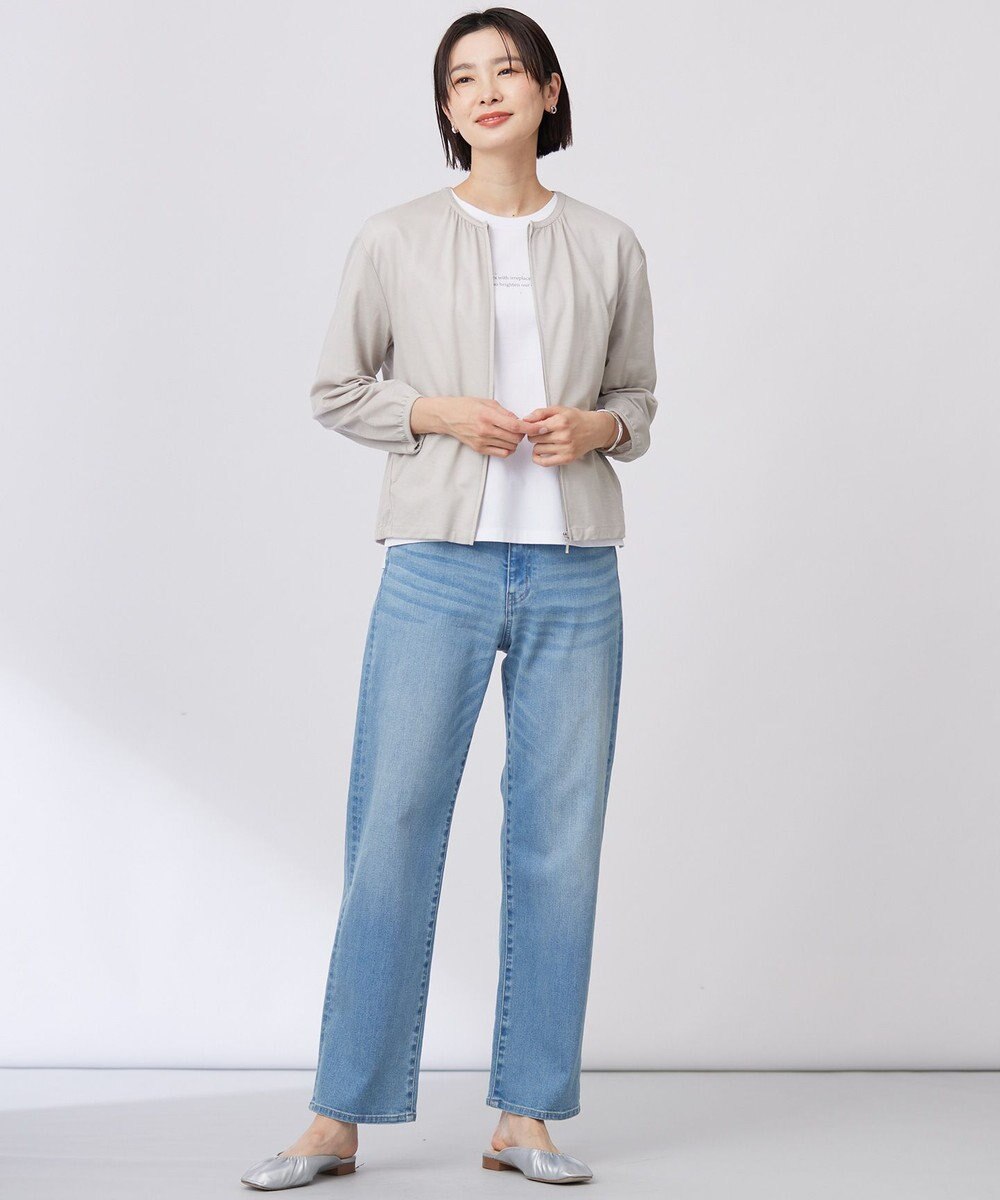J.PRESS LADIES 【洗える】BASIC STRETCH DENIM ボーイフィット パンツ 