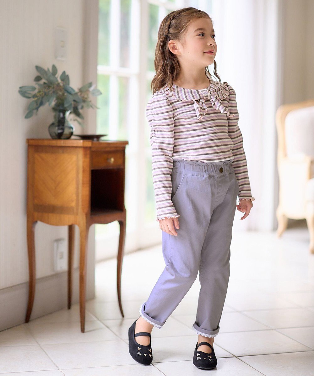 ANY KIDS リボン テレコボーダー Ｔシャツ 