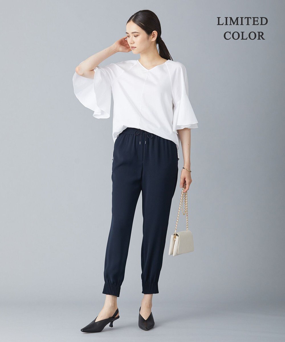 ICB 【WEB限定カラーあり・洗える】ライトダブルクロス ジョガーパンツ 