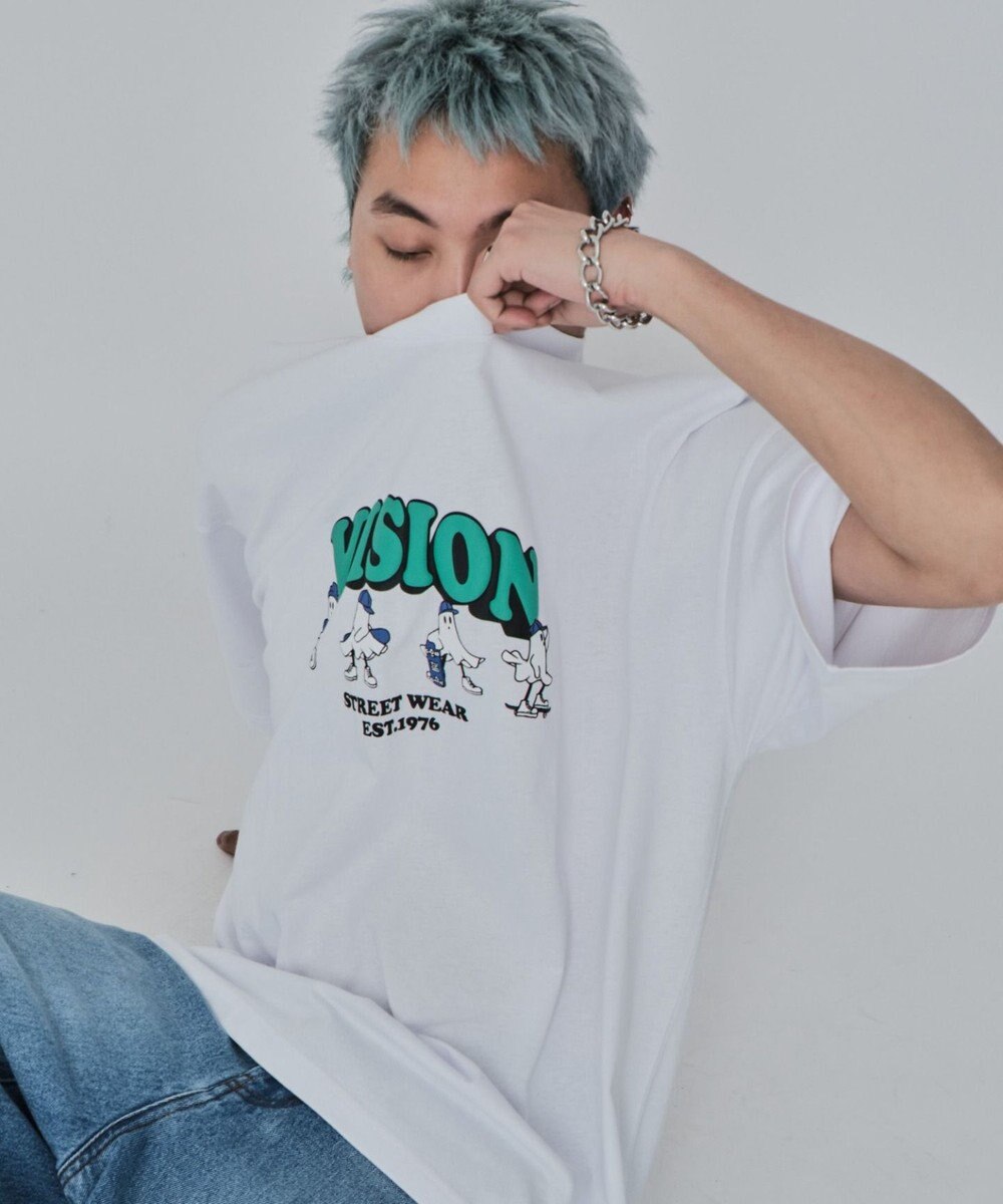 WEGO 【ユニセックス着用ITEM/MLサイズ展開】別注VISIONゴーストスケーターグラフィックT（SS） 