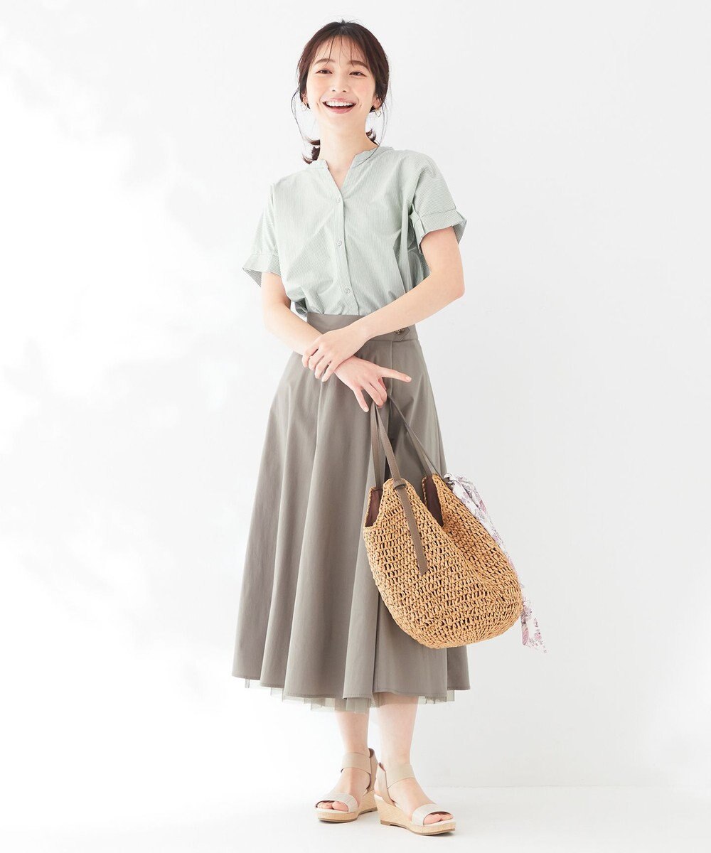 ANY SIS 【洗える】シルケットスキッパー ブラウス 