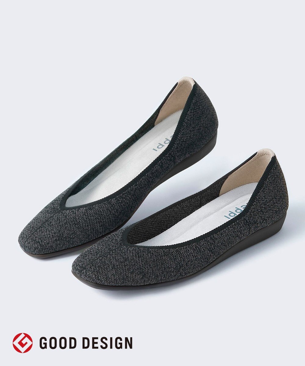 steppi 【洗える/撥水】 トリムスクエア パンプス 