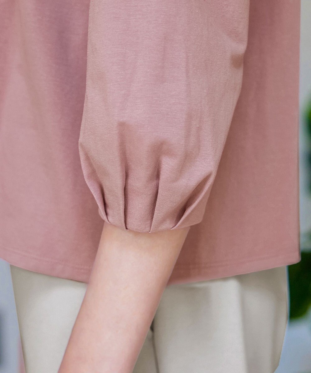 Tiaclasse 【洗える】ピンタックレースカットソーTブラウス 