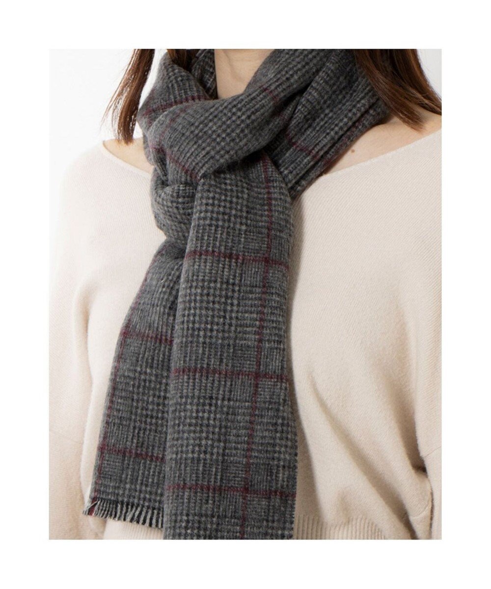 UNBILLION カシュネ cache nez / カシミヤグレンチェック切房マフラー 