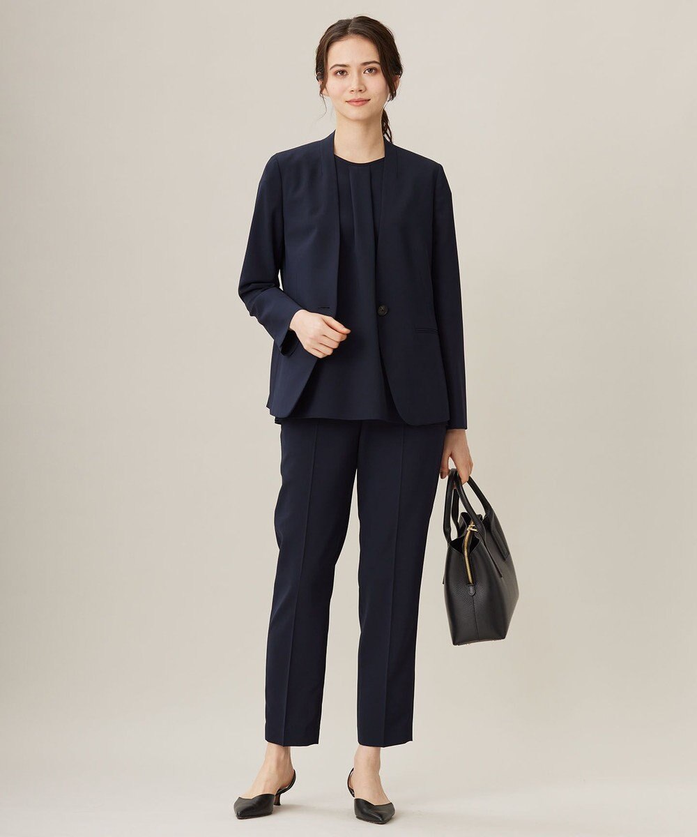 自由区 L 【セットアップ対応・UVカット・接触冷感・洗える】ライトストレッチテーパード パンツ 