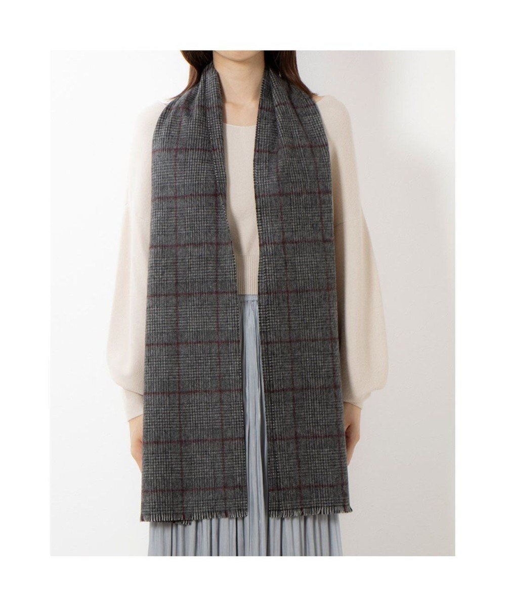 UNBILLION カシュネ cache nez / カシミヤグレンチェック切房マフラー 
