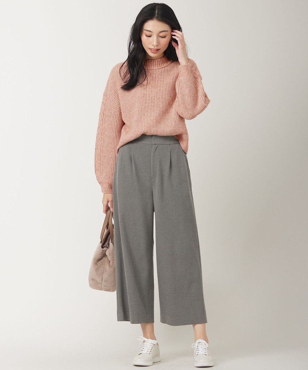 ANY SIS 【シリーズ累計7万本突破！】サーモ2WAYストレッチ ワンタック ワイドパンツ 