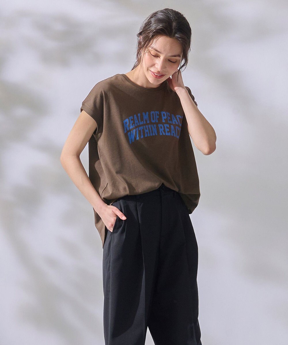 ANY 【接触冷感/UVケア】ノースリーブロゴTシャツ 