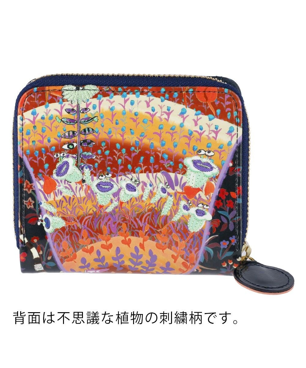 tsumori chisato CARRY ガーデンゴルフクラブ ラウンドファスナー 2つ折り財布 