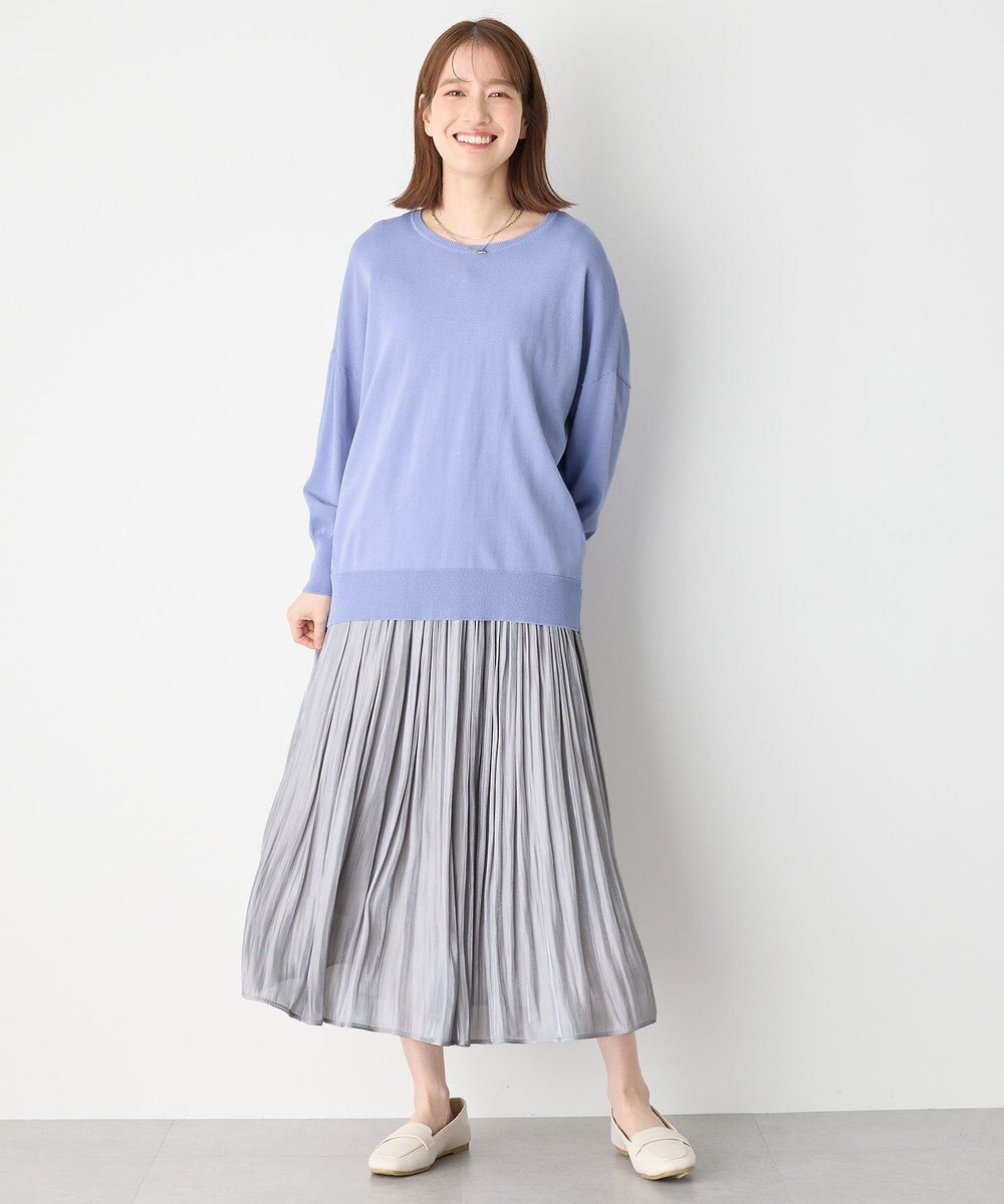 ANY 【ウエストゴム】シャイニーギャザースカート 