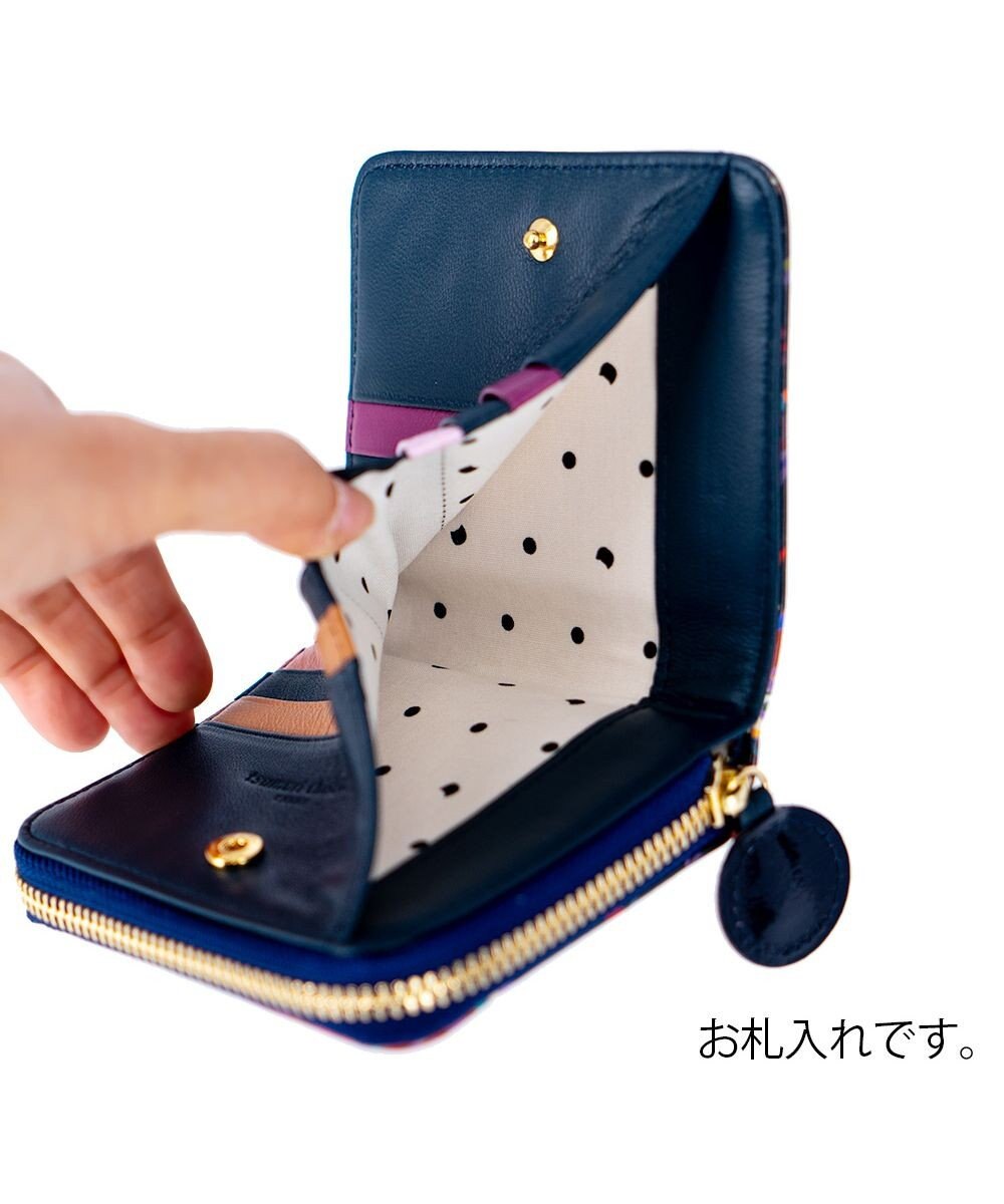 tsumori chisato CARRY ガーデンゴルフクラブ ラウンドファスナー 2つ折り財布 