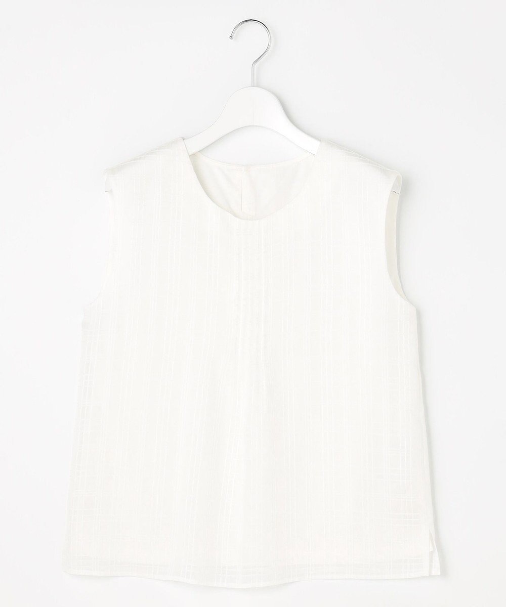 J.PRESS LADIES S 【WEB限定】シアーチェック ノースリーブ カットソー 
