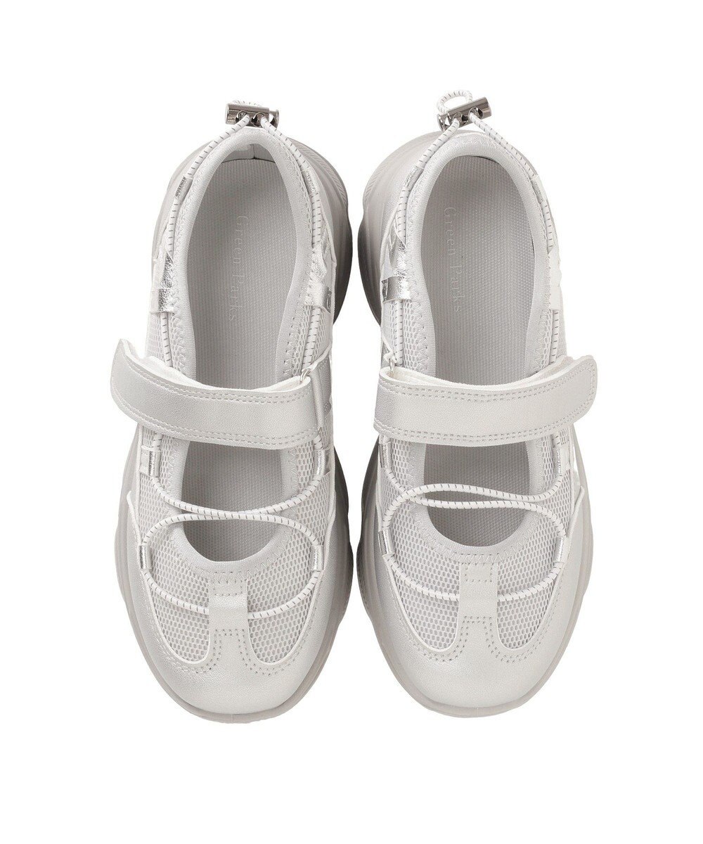 Green Parks ドロストコードメッシュスニーカー 