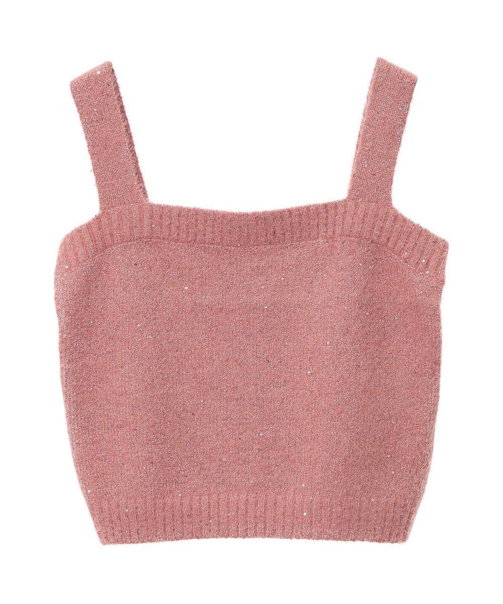 earth music&ecology ＳＥＴ２点スパンコールニットボレロ×タンク 