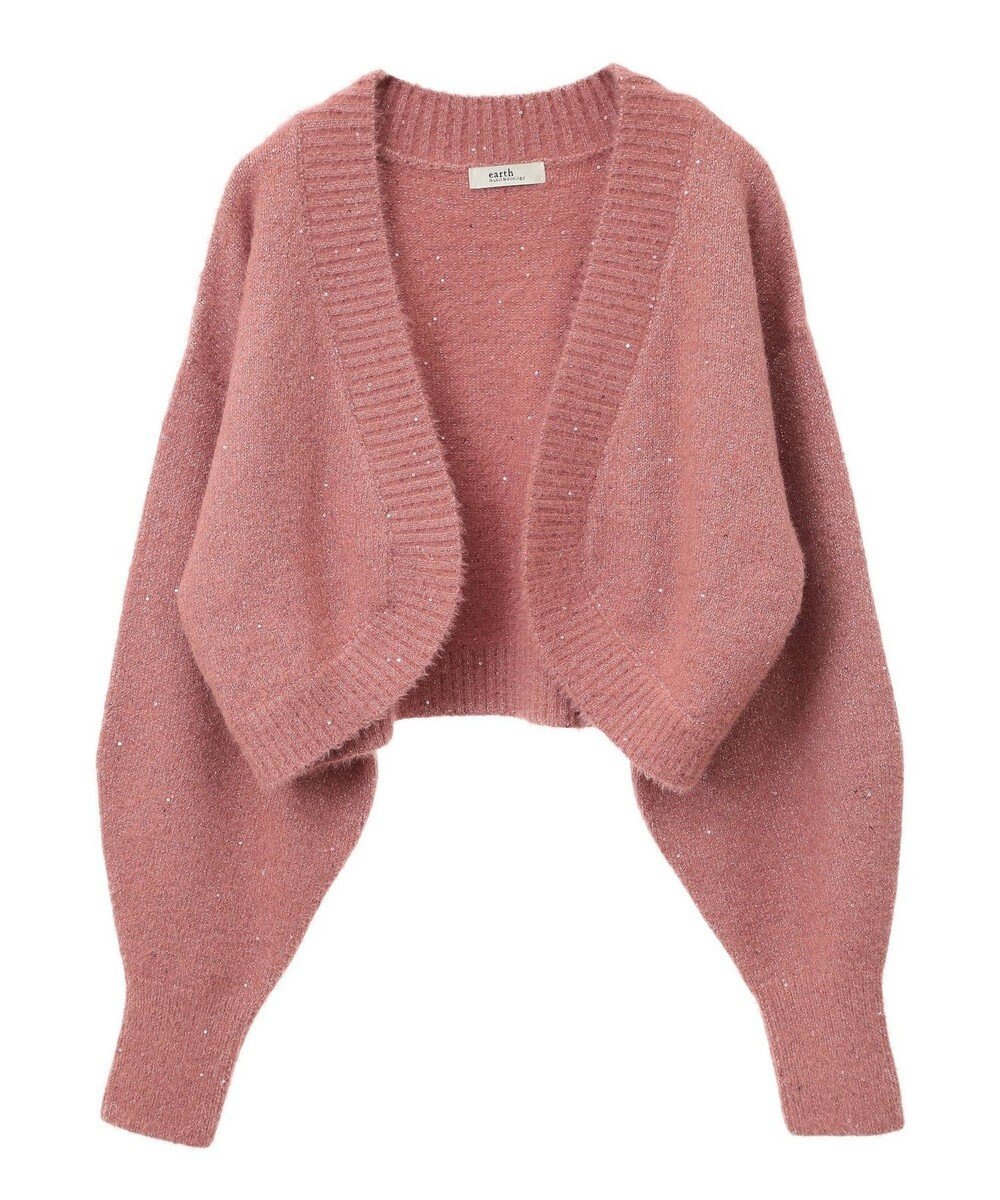 earth music&ecology ＳＥＴ２点スパンコールニットボレロ×タンク 