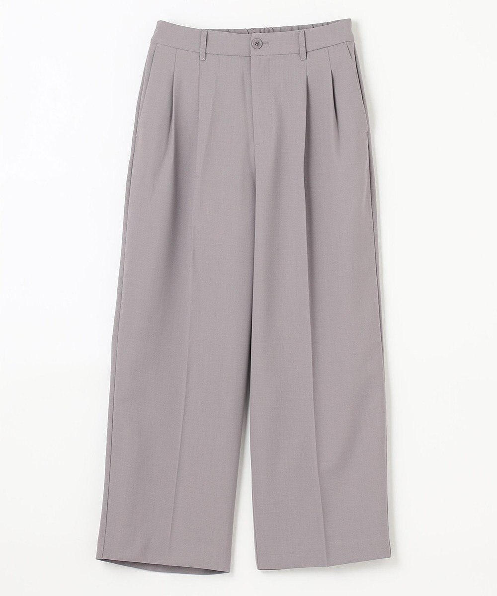 ANY 【洗濯機可能/ウエストゴム】美脚２タック ワイドパンツ 