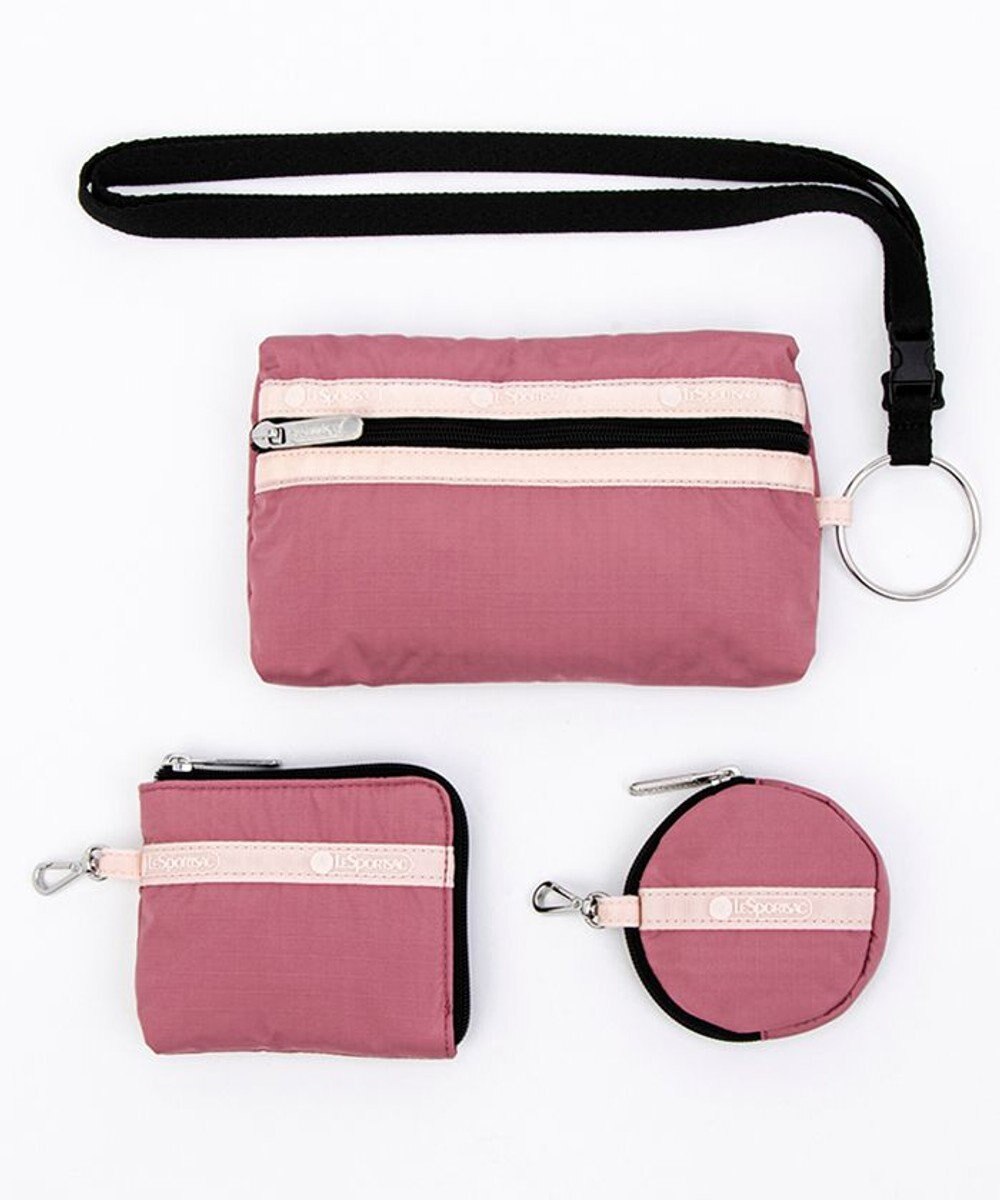 LeSportsac MULTI POUCH WRISTLET/モーヴ/ピーチブラッシュ/ブラック 