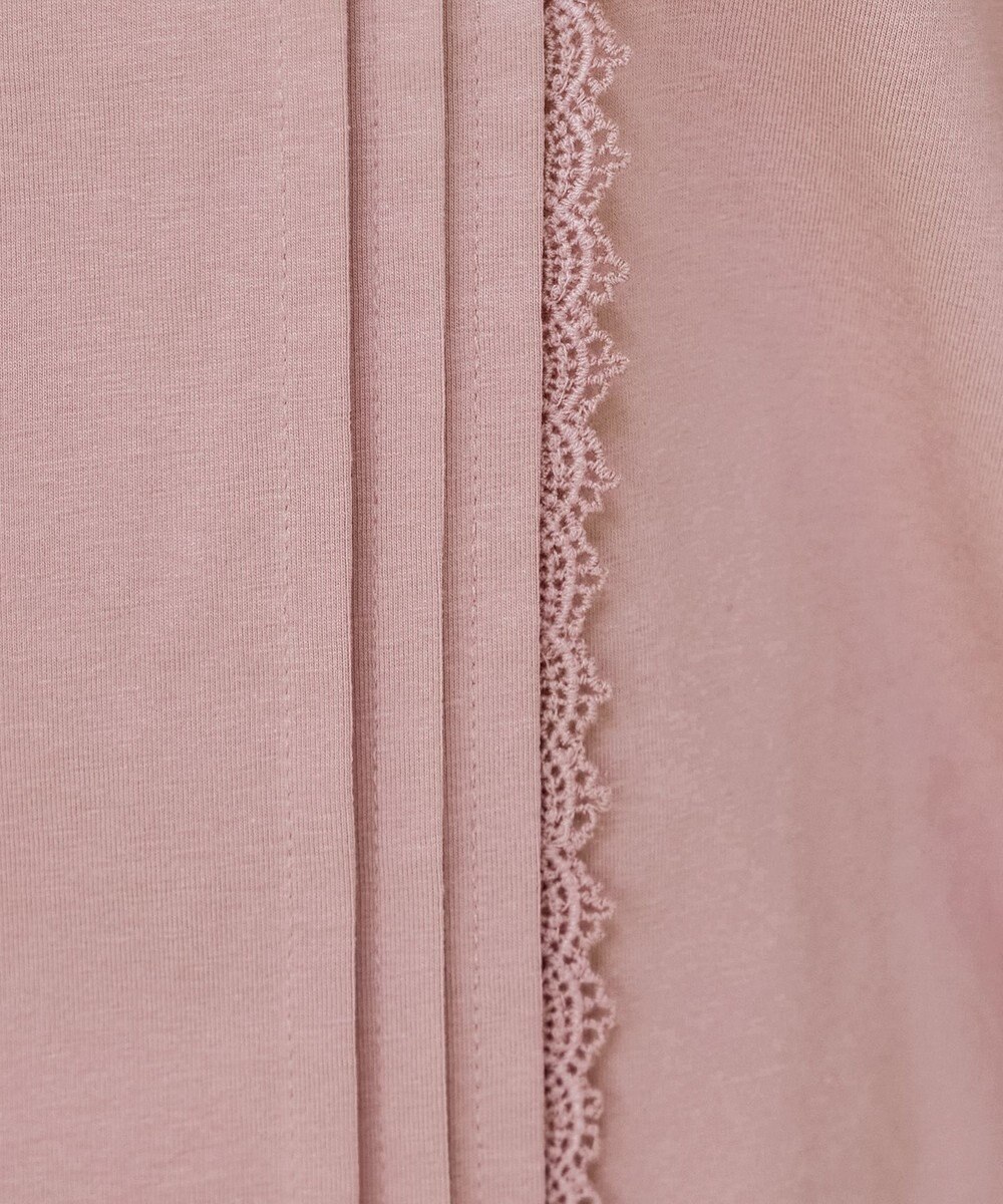 Tiaclasse 【洗える】ピンタックレースカットソーTブラウス 