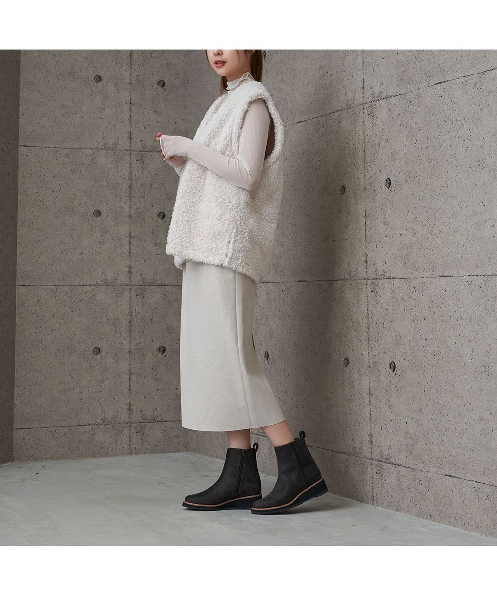 MODE ET JACOMO <carino>【レイン・スノー対応】ウエッジヒールショートブーツ 