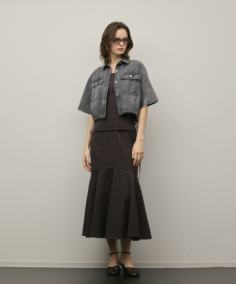 GRACE CONTINENTAL ハーフスリーブデニムシャツ 