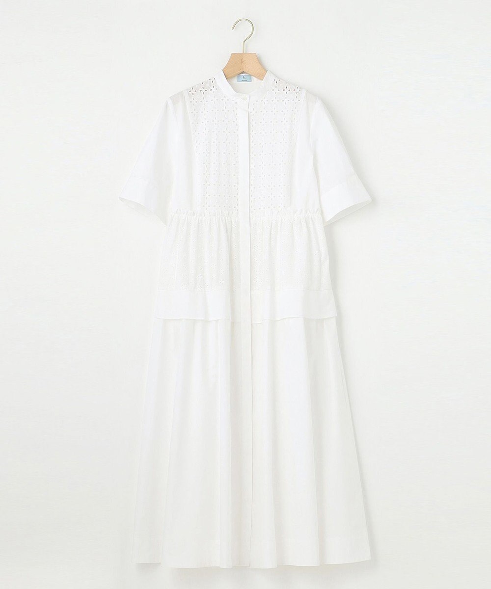 組曲 S エンブロイダリーレース シャーティング ワンピース 