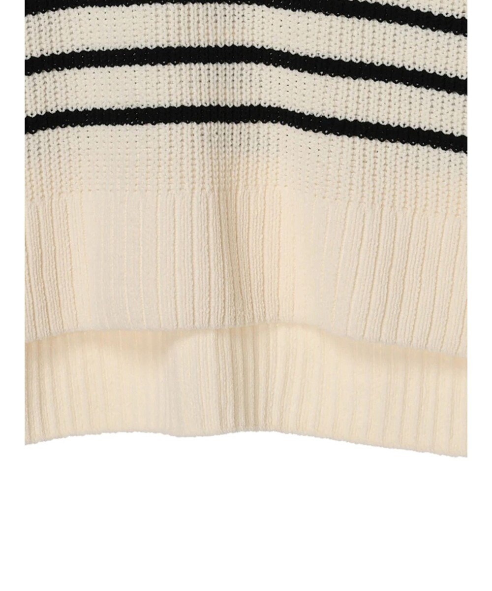 Green Parks ｍｏｋｏモール畦ニット前後差プルオーバー 