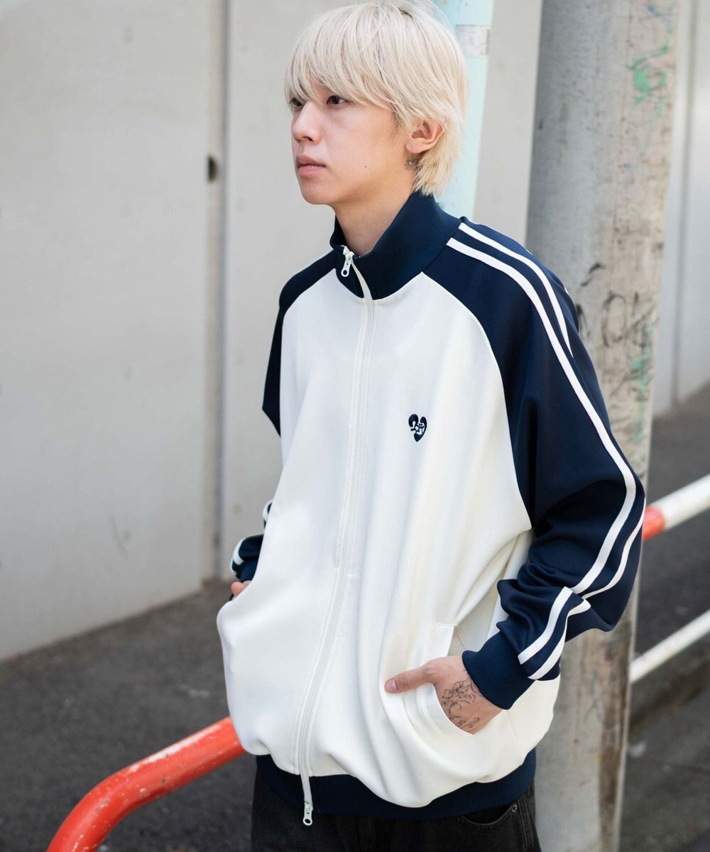 WEGO 【ユニセックスITEM/MLサイズ展開】ラグランライントラックジャケット 