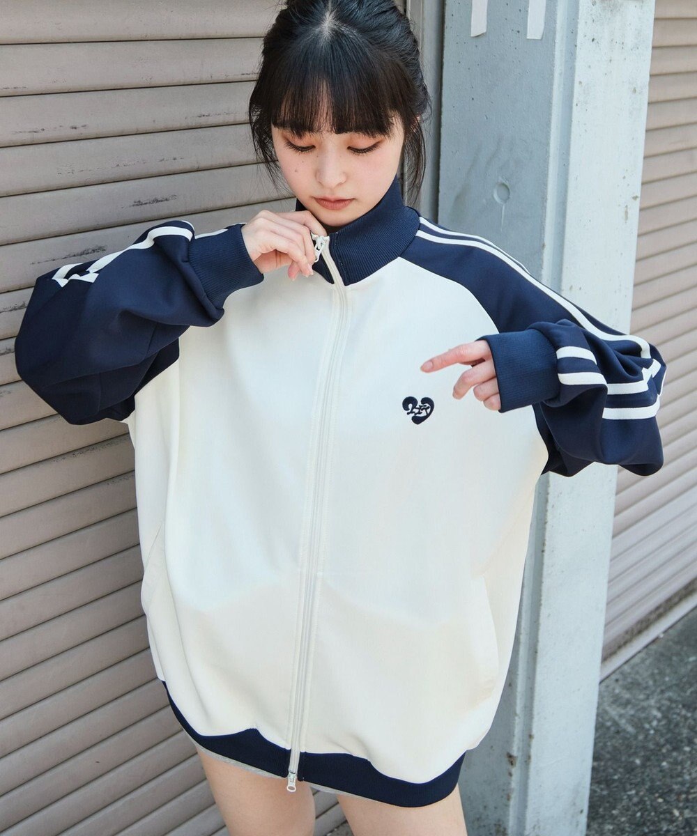 WEGO 【ユニセックスITEM/MLサイズ展開】ラグランライントラックジャケット 