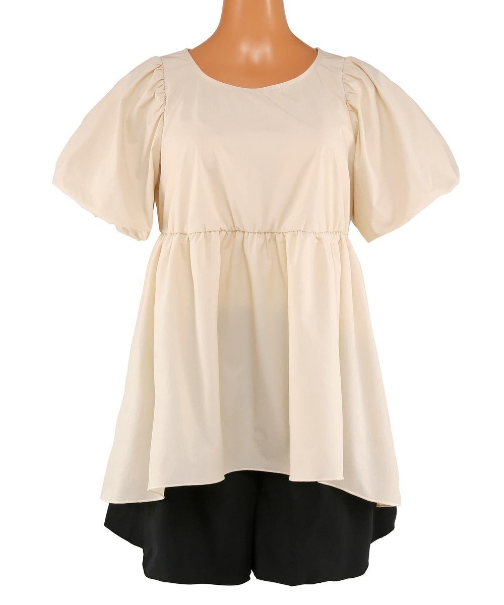 San-ai Resort（三愛水着楽園） 【UPF50＋】　パフスリーブキュロット3点セット　9M・11L　【San-ai Resort（サンアイリゾート）】 