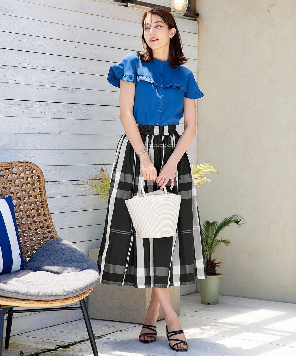 Tiaclasse 【洗える】メモリータフタチェックスカート 