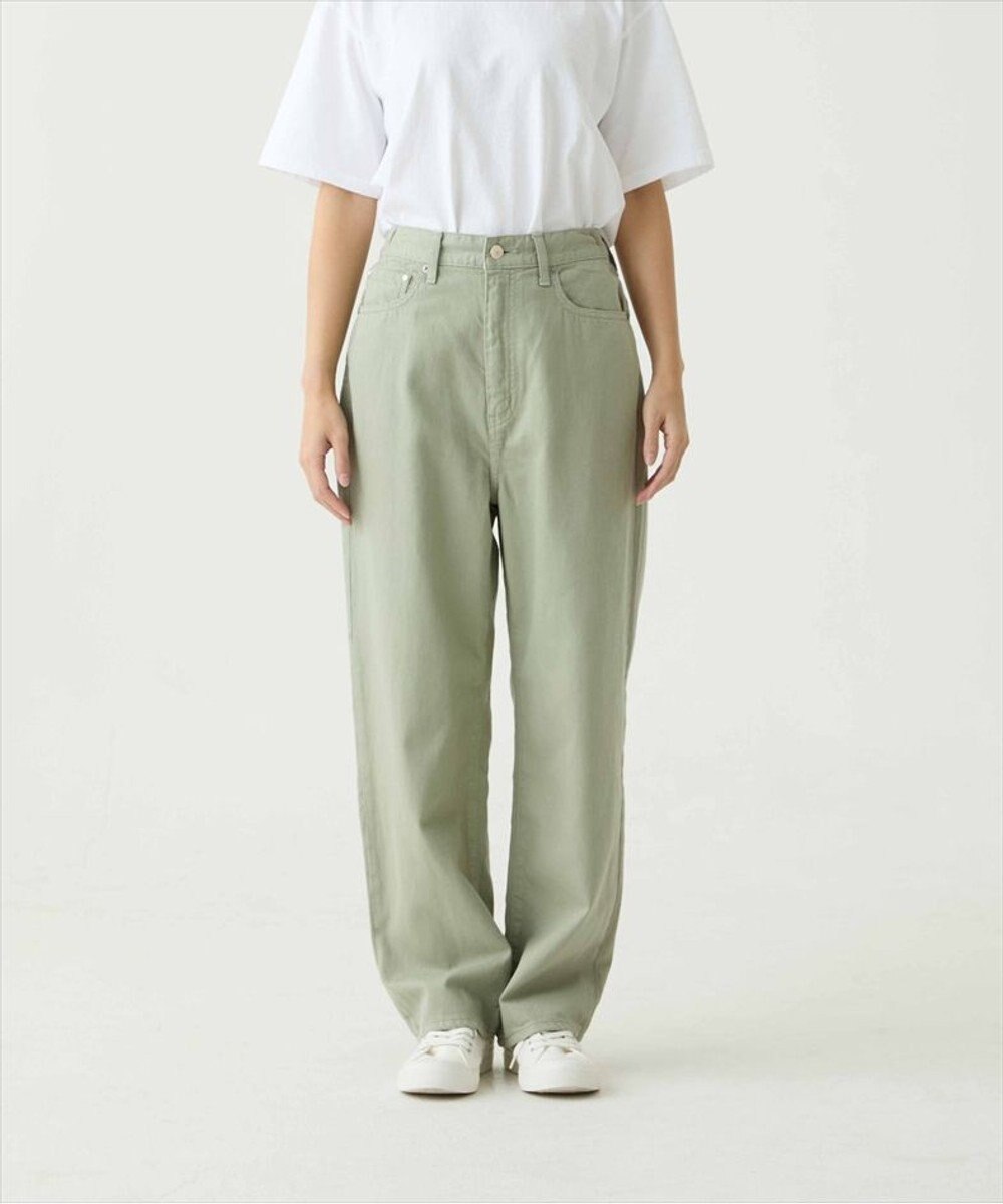 caqu color linen ankle boys アンクル丈ボーイフィットリネンデニム 