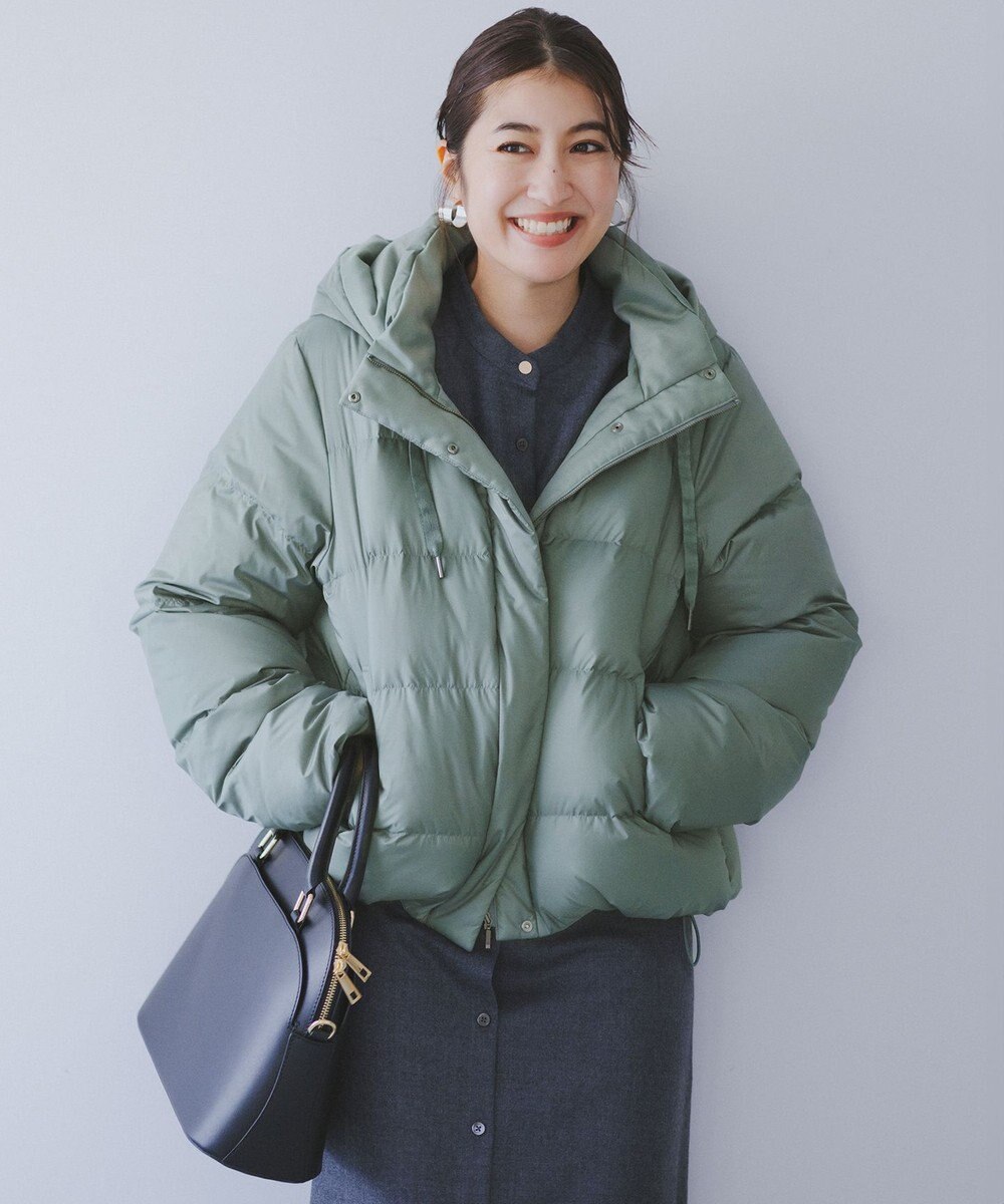 23区 L 【洗える/撥水加工】シレータフタ コンパクト ダウンコート 