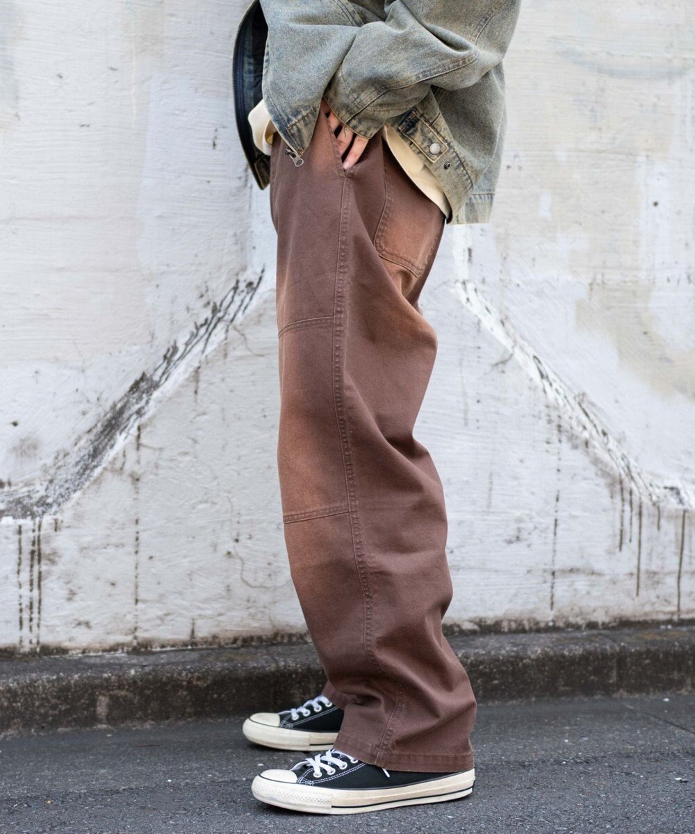 WEGO 【ウエストゴム/MLサイズ展開】ージーダブルニーパンツ 