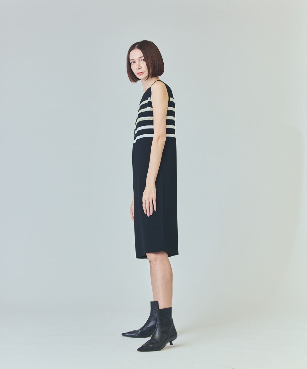 GRACE CONTINENTAL ボーダーパールワンピース 