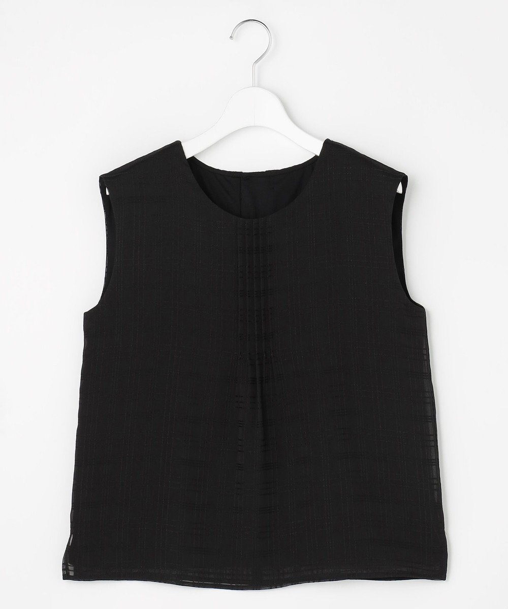 J.PRESS LADIES S 【WEB限定】シアーチェック ノースリーブ カットソー 