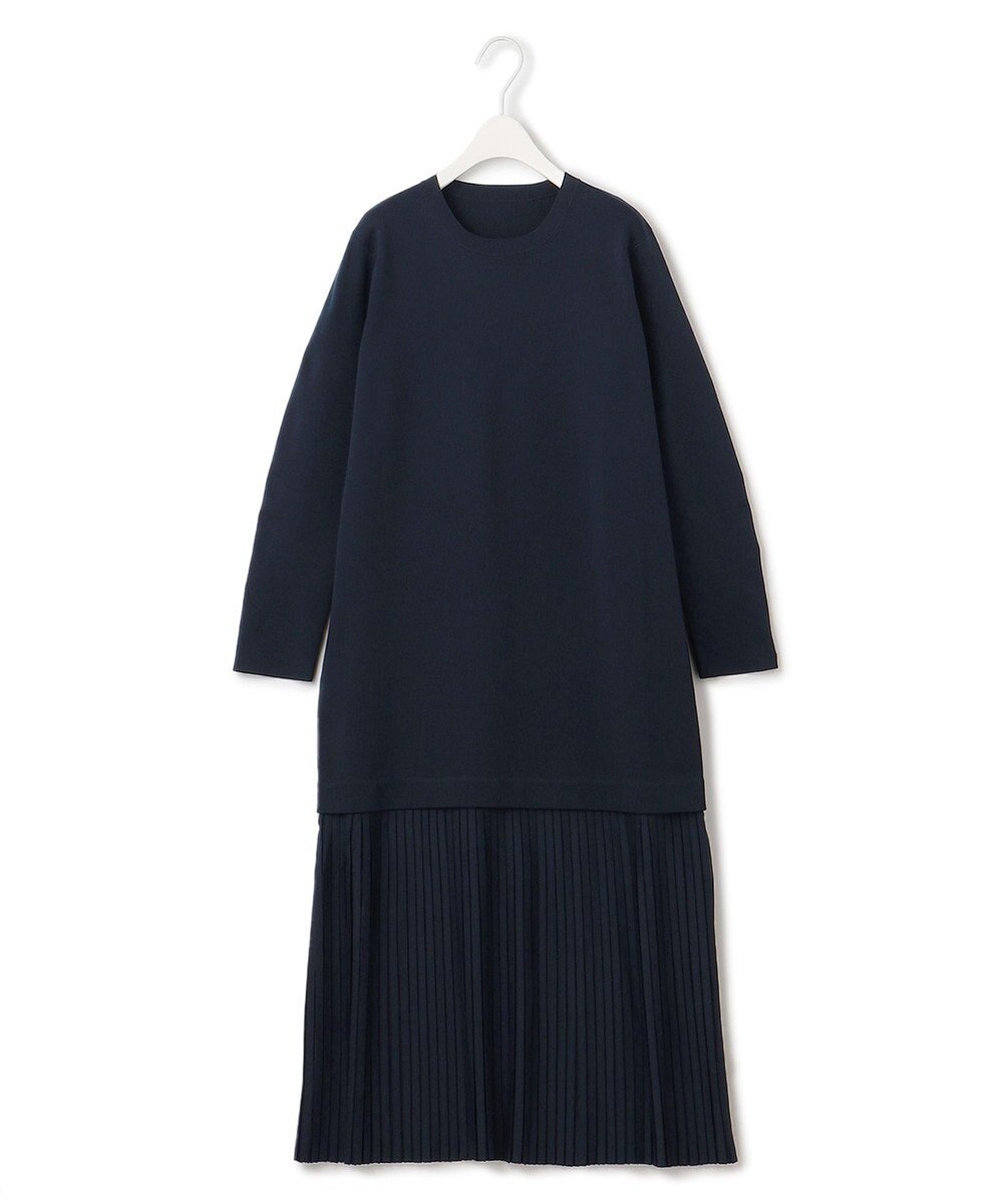 ICB 【洗える】リサイクルポリエステルハイゲージ ドッキングワンピース 