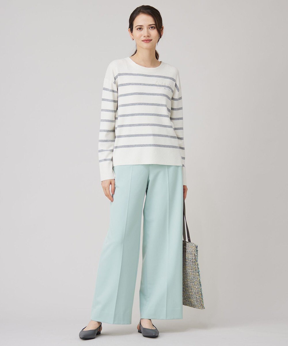 自由区 S 【撥水加工・洗える】TRギャバ裏起毛ワイド パンツ 