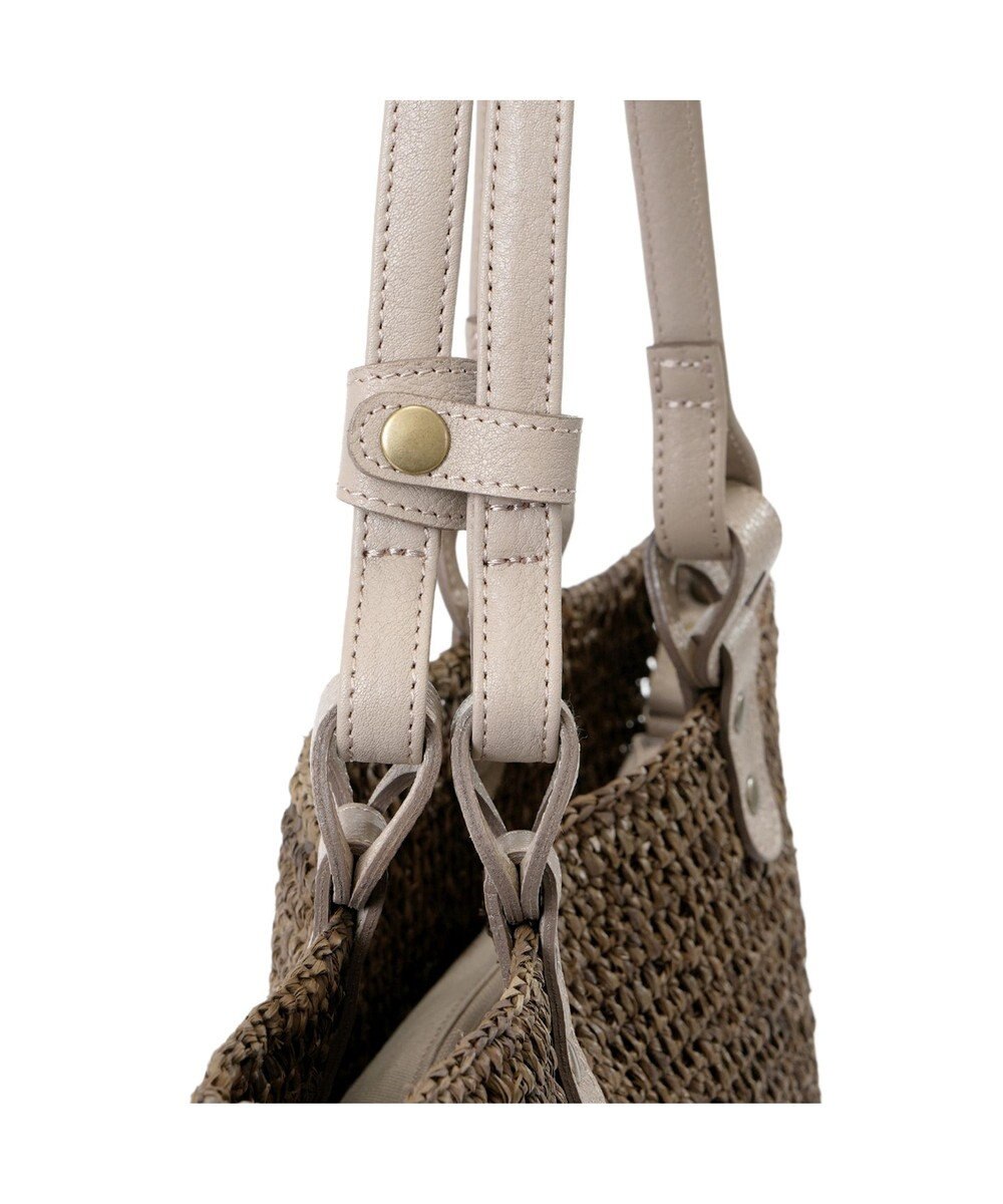 IBIZA ラフィア　セミショルダーバッグ（草木染め） 