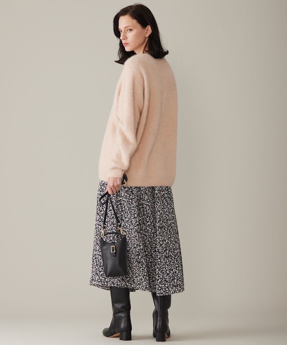 自由区 L 【洗える】フラワーペタルプリント スカート 