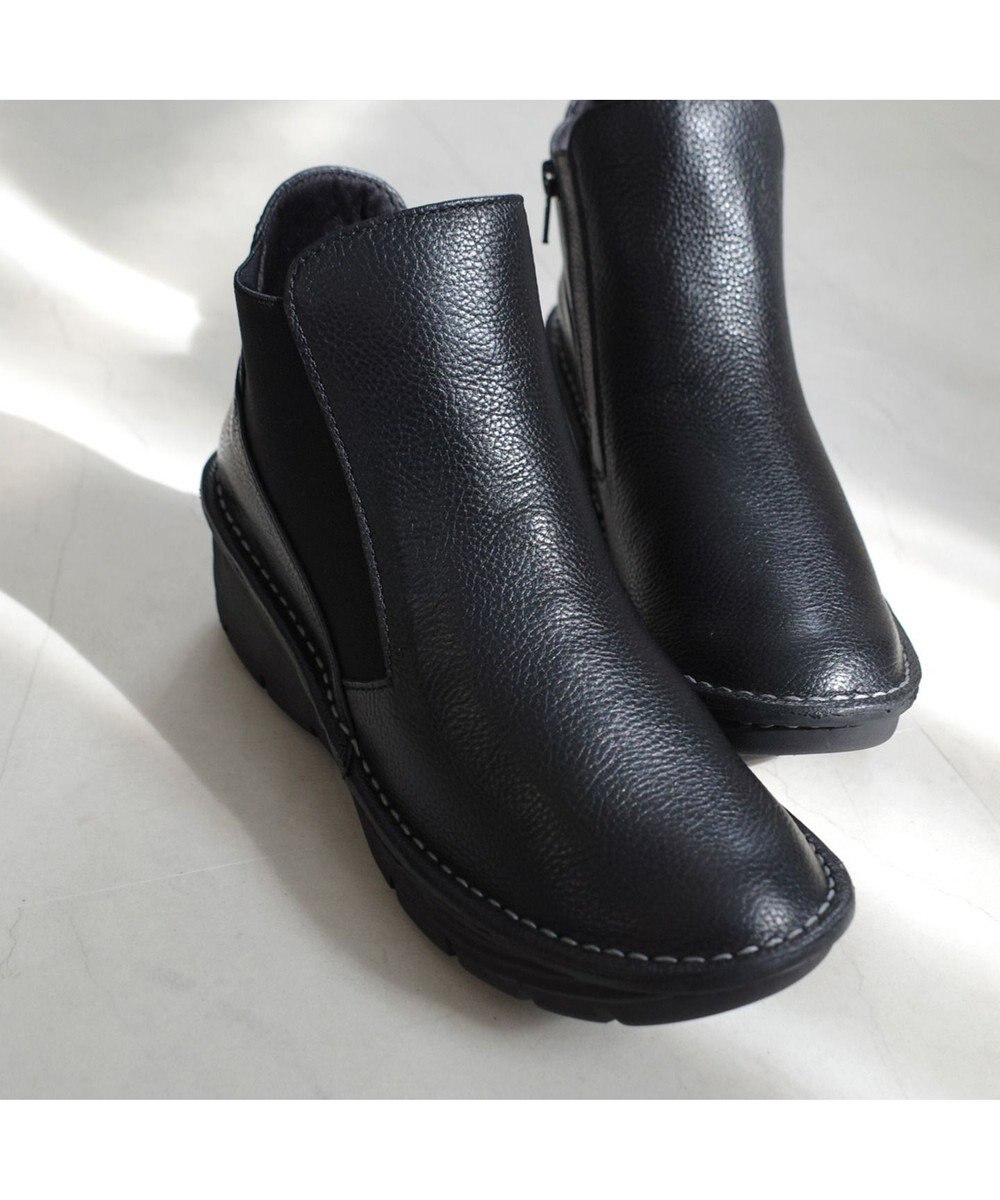 Pointer 本革超軽量サイドゴアショートブーツ 