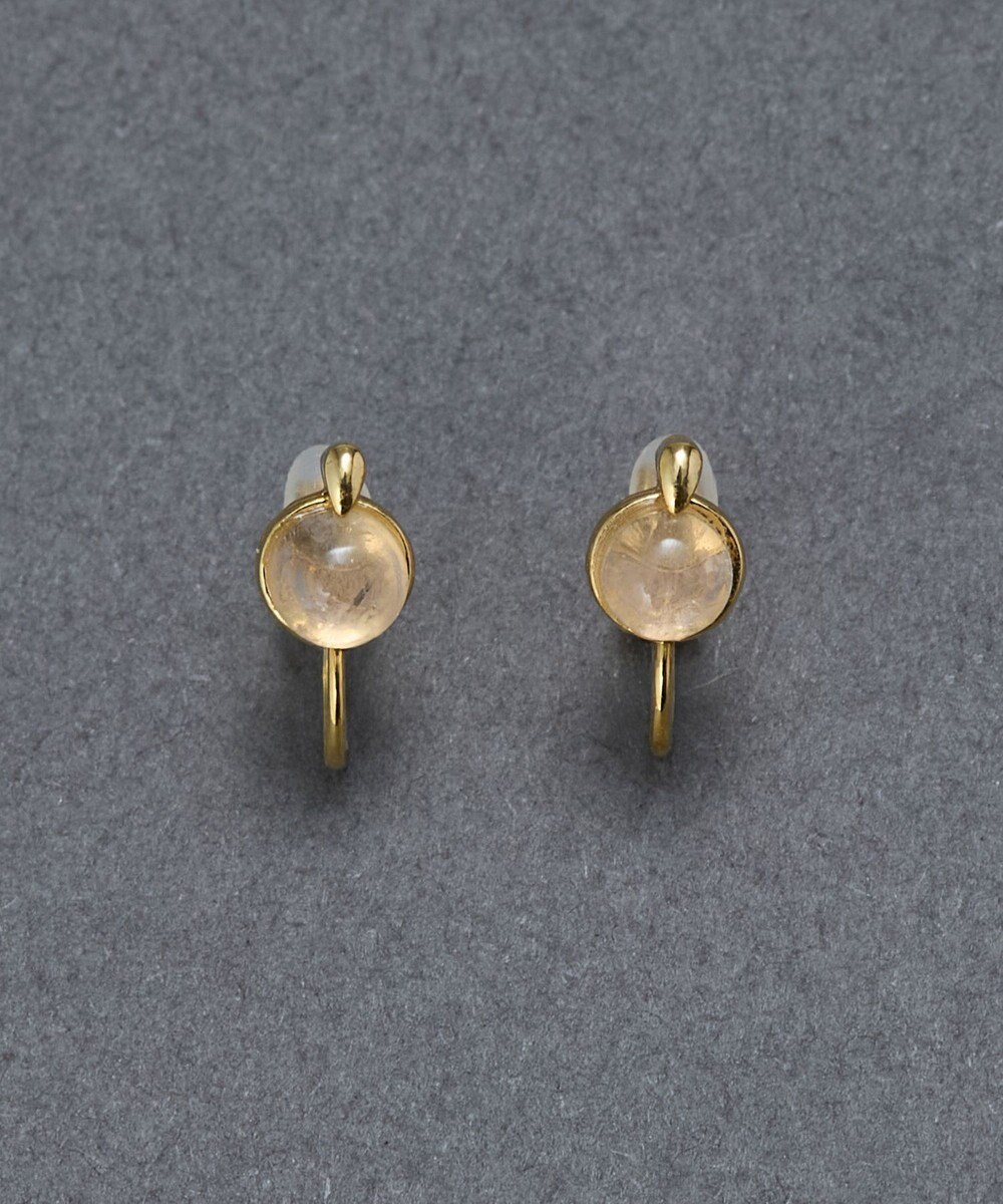 Phoebe 【痛くないシリーズ】パワーストーンライトフィットイヤリング　ローズクォーツ天然石 