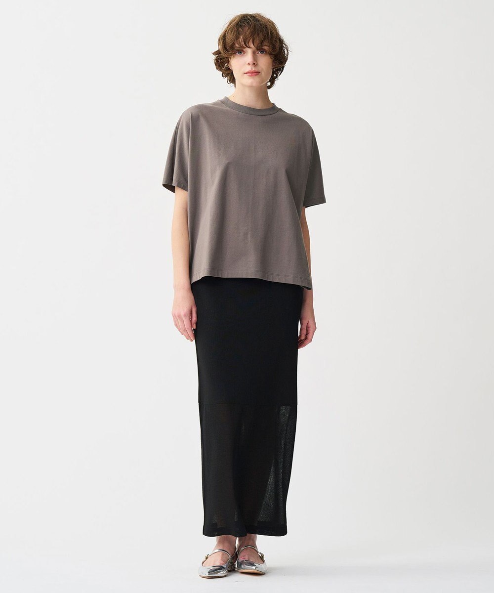 uncrave 【久慈暁子さん着用】シアーニット Iラインスカート 