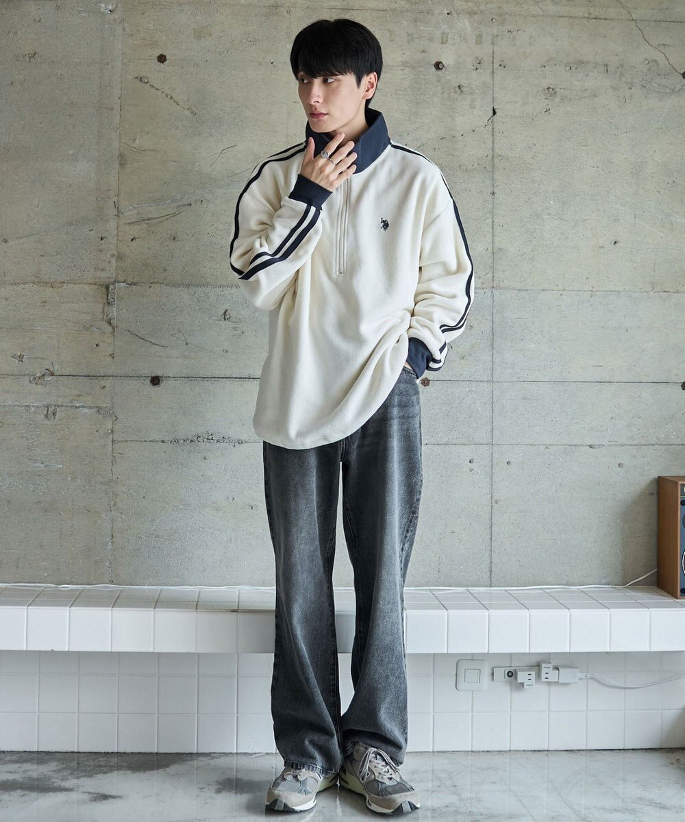 WEGO 【ユニセックス着用ITEM】USPOLOフリースハーフジッププルオーバー 
