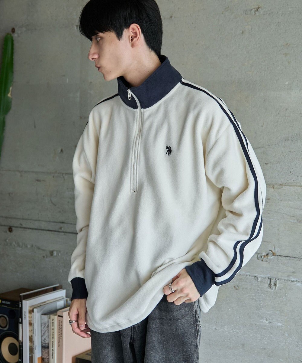 WEGO 【ユニセックス着用ITEM】USPOLOフリースハーフジッププルオーバー 