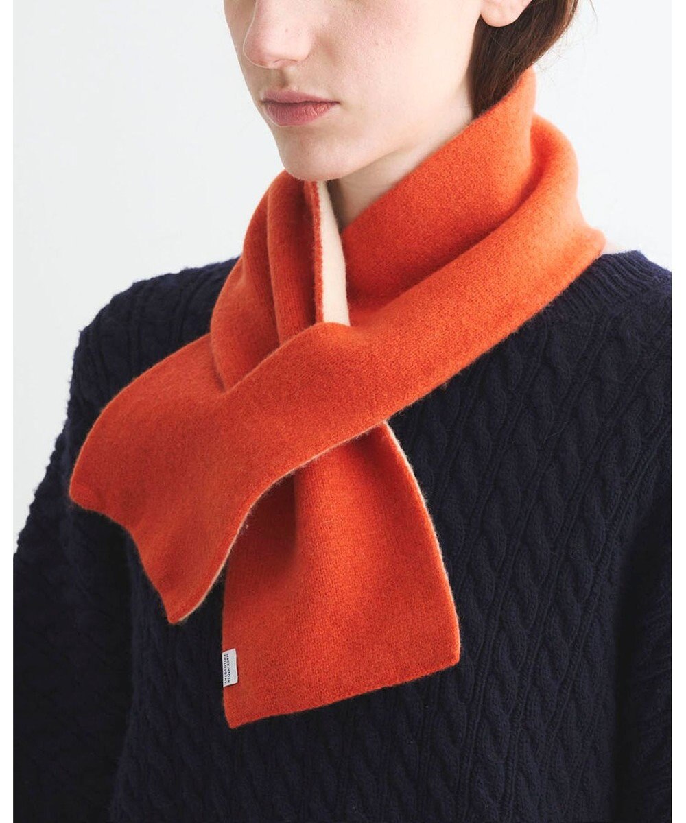 MOONBAT MACKINTOSH PHILOSOPHY(マッキントッシュ フィロソフィー）【ギフトBOX付】ウール100％ リバーシブル ニット マフラー ユニセックス 日本製 