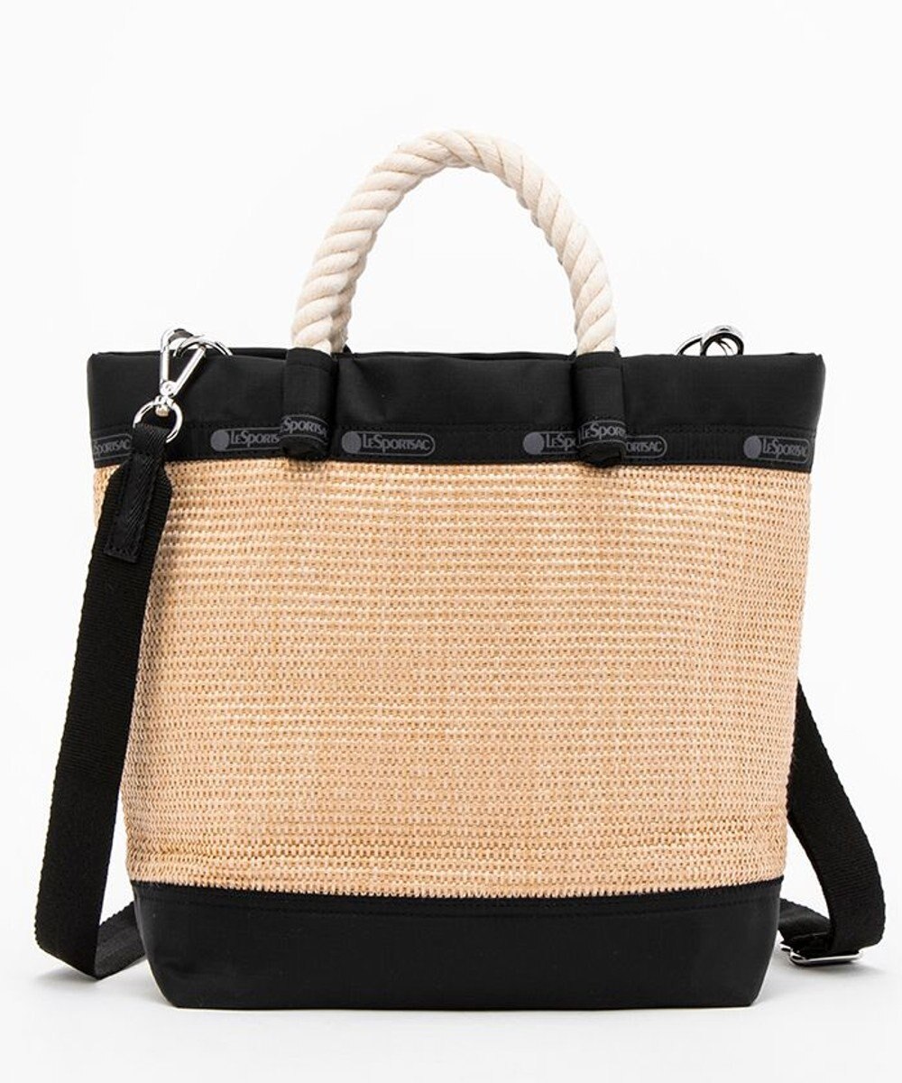 LeSportsac TOP HANDLE CROSSBODY/ブラックラフィア 