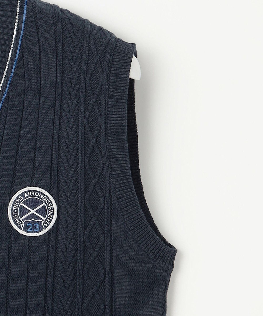 23区GOLF 【MEN】【ウォッシャブル】コットンブレンドニットベスト 